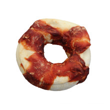 Rawhide Donut Wrapped With Duck Best price pet supplier dog treat